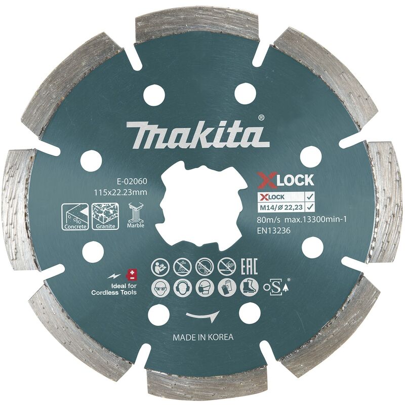 Image of E-02060 Segmentierte Diamanttrennscheibe x-lock 115 mm - Makita