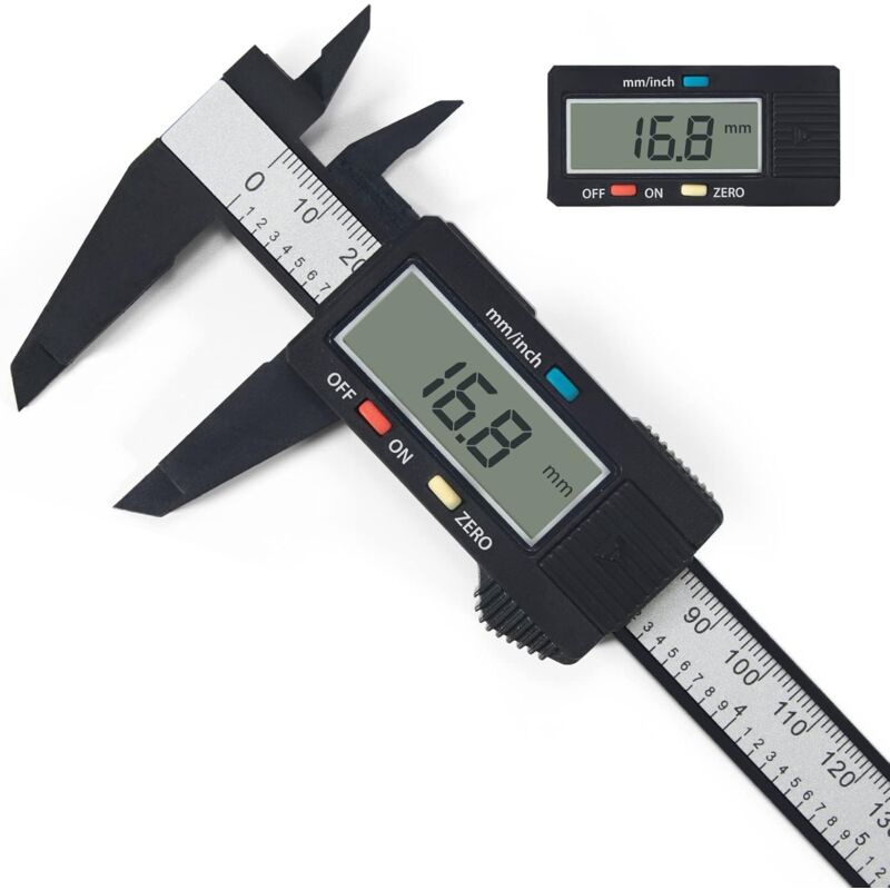 Image of Dolaso - Digitale Messschieber, klassische 150 mm/6 Zoll große digitale Messschieber mit großem LCD-Display, elektronische Messwerkzeuge für