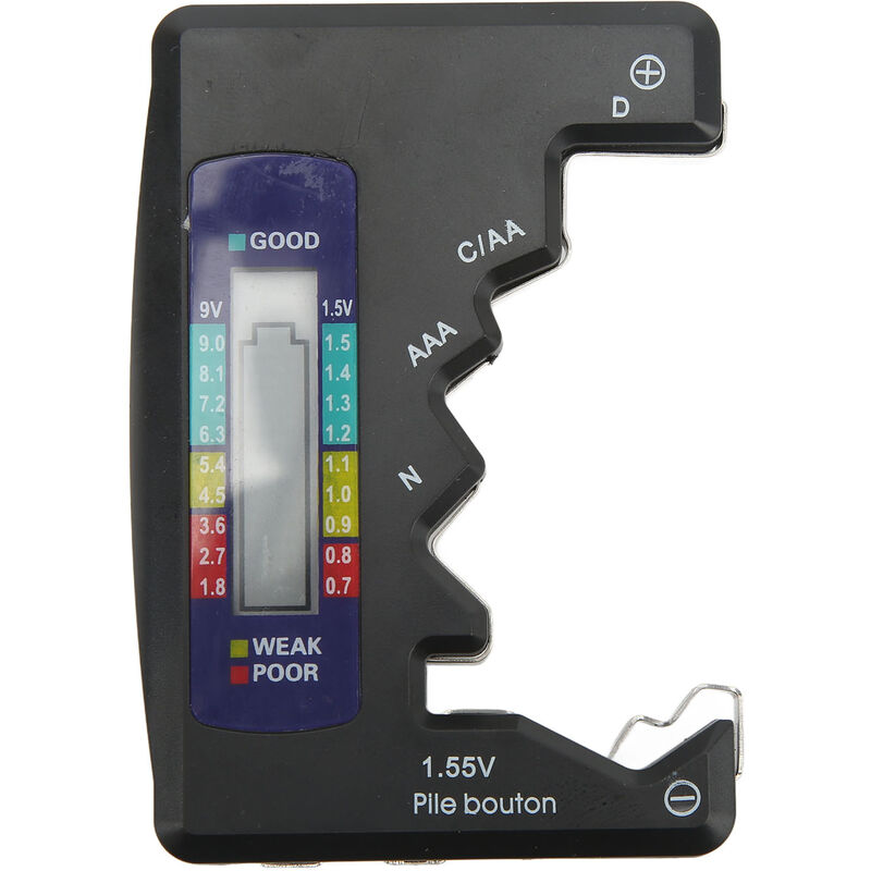 Image of Eosnow Digitaler Batteriekapazittsmesser-Tester Universal D C N AAA AA 9 V 1,5 V Knopfzellenanalysator Schwarz