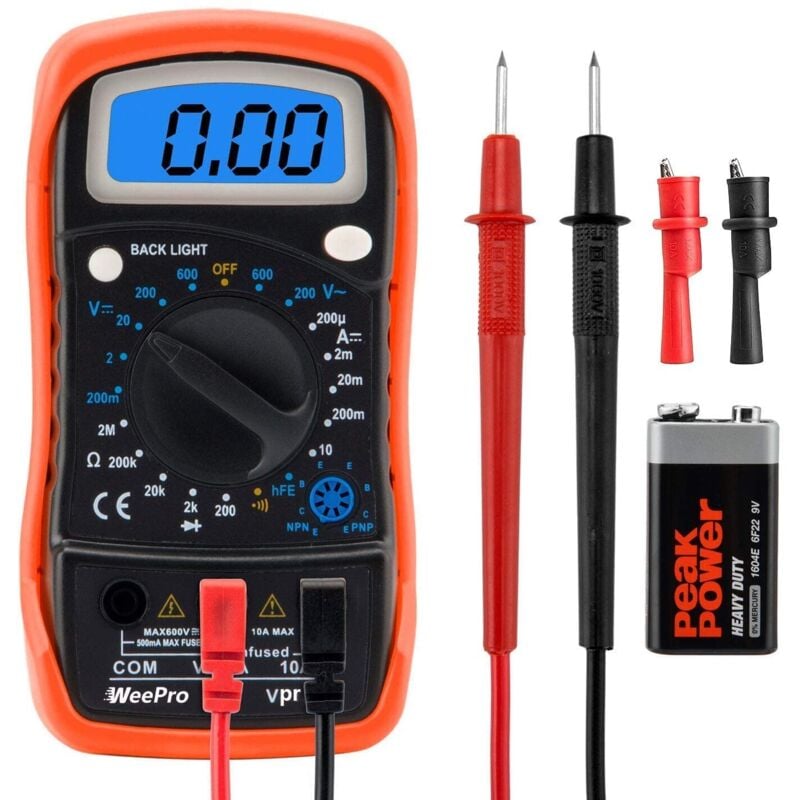 Image of Dolaso - Digitaler Multimeter, wiederaufladbarer LCD-Display-Tester, misst AC/DC-Strom, ncv, Widerstand, Durchgang, Kapazität, Temperatur