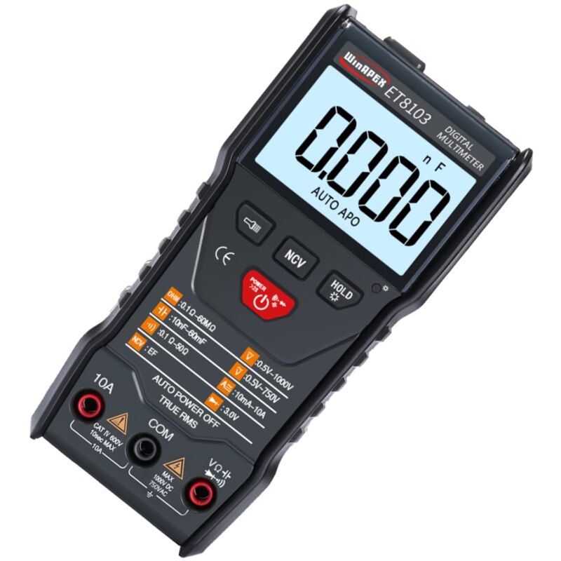 Image of Dolaso - Digitalmultimeter, Multimeter, Messmultimeter, Tester, Taschenmultimeter, Digitalmultimeter, elektrischer Tester, Ohmmeter, automatisches