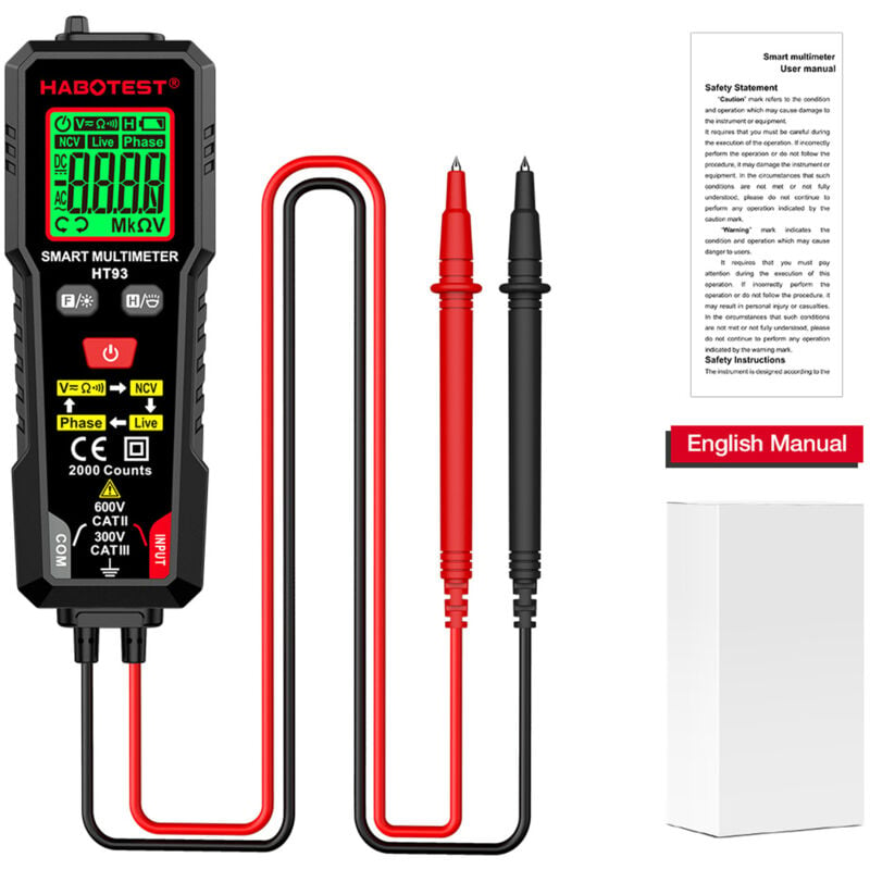 Image of Dolaso - Digitalmultimeter, Automultimeter, intelligente Messung, professionelles Multimeter, elektrischer Tester, Voltmeter, Messung von