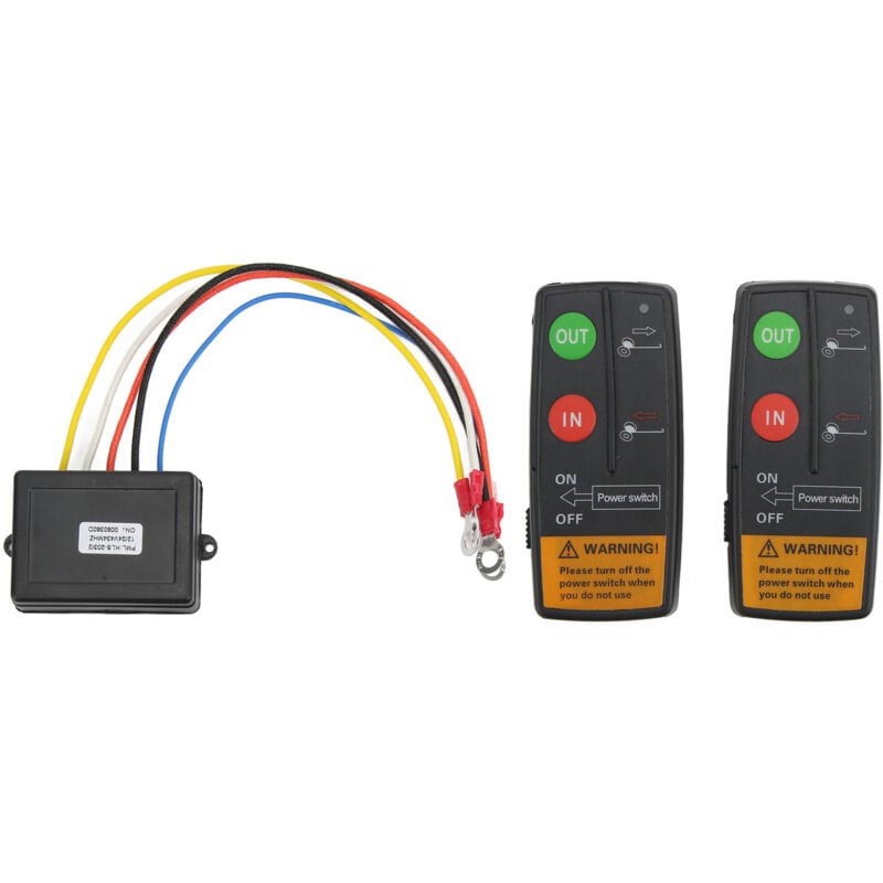 Image of Drahtloses Seilwinden-Fernbedienungsset, 75 Fuß Reichweite, 12 v 24 v, hohe Empfindlichkeit, universell für Auto, atv, lkw - Jeffergarden