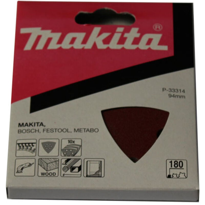 Image of Makita - P-33314 Deltoid Schleifpapier Klett Hq 94 Mm K180 (10 Stk.)