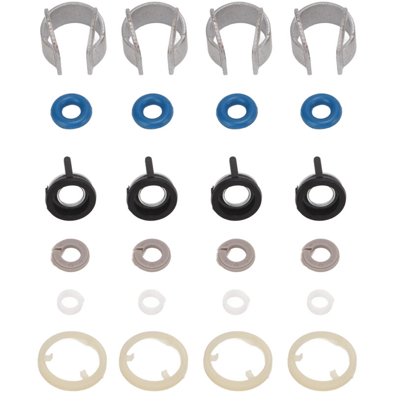 Image of Ej.Life 4 Sätze Einspritzdüsen-Dichtungen, Reparatur-O-Ring-Set, Gummi-Metall, 06H998907B, Ersatz für A3, A4, A5, S5, S4, Q5, Q3