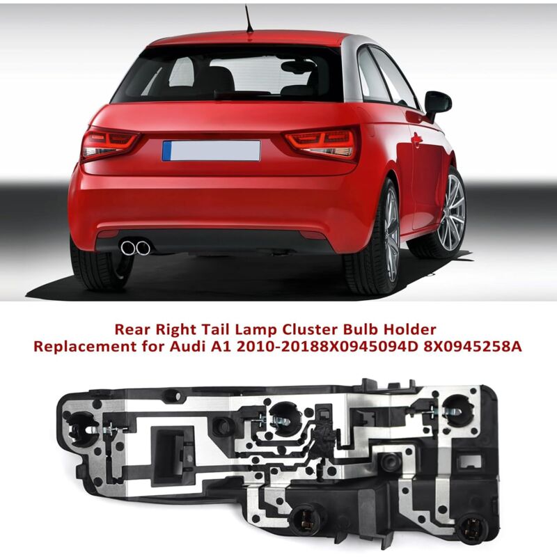 Image of Ej.life - 8X0945257A Lampenhalter hinten rechts, Ersatz kompatibel mit Audi A1 2010–2018 8X0945093D 8X0945257A