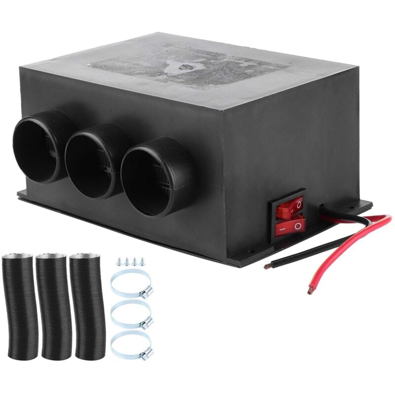 Image of 12 Volt Heizung,Auto Heizung 12V,Autoheizung 12V 600W Auto Heizlüfter 3-Loch Winter Heizung Wärmer Windschutzscheiben-Entfroster Entfernen Von