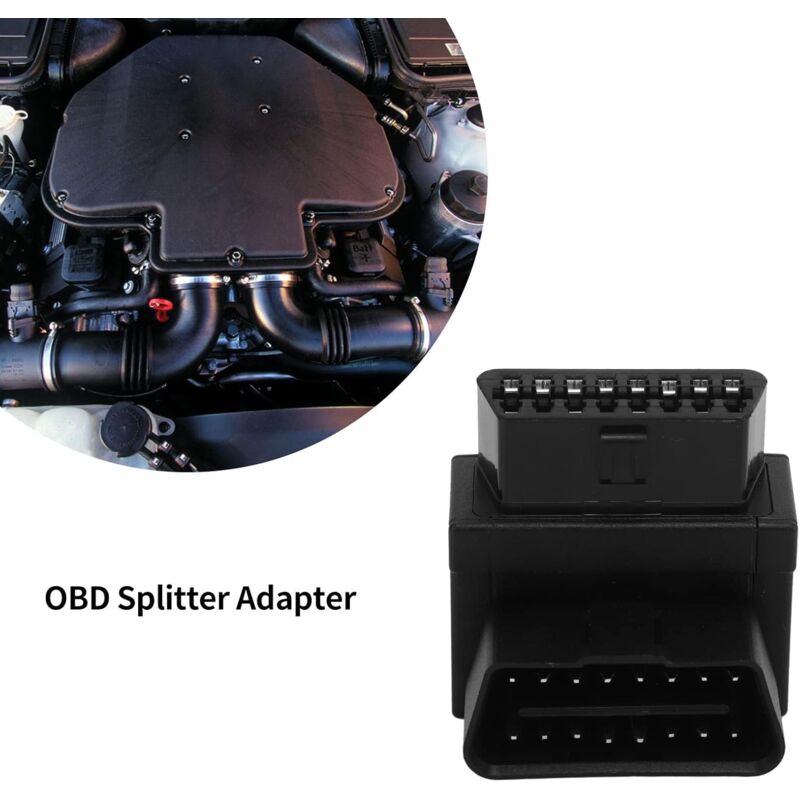 Image of 16-poliger OBD-Adapter, Diagnosekabel-Adapter, Splitter-Konverter-Adapter, OBD2 16-poliger Stecker auf 2 Buchsen-Adapter - Ej.life