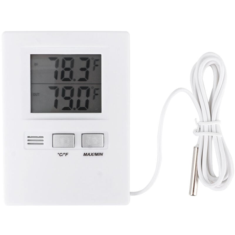 Image of Thermometer Kühlschrank Temperatur Meter Tester Innenraum Außenzimmer lcd Digital Indoor & Outdoor Batteriebetrieben mit Sonde - Ej.life