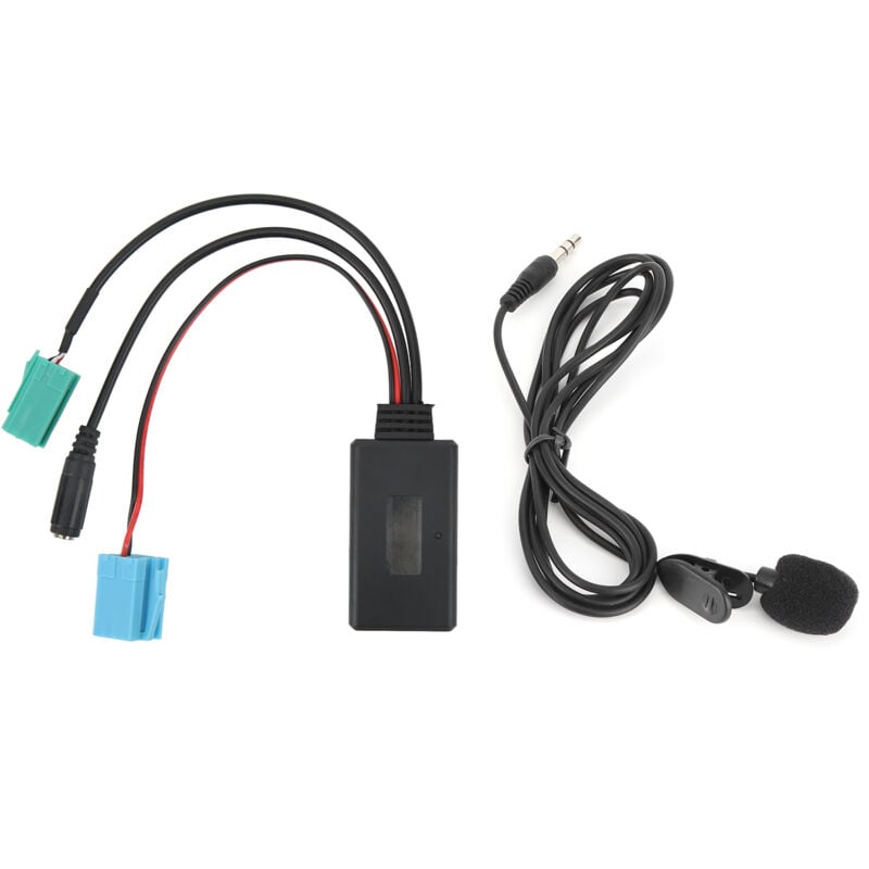 Image of Aramox Bluetooth-Audiokabel, DC12V 6Pin Bluetooth Audio Audio Auto Stereo aux-in Adapter mit Mikrofon abs Passend für Renault Clio/Espace/Megane,