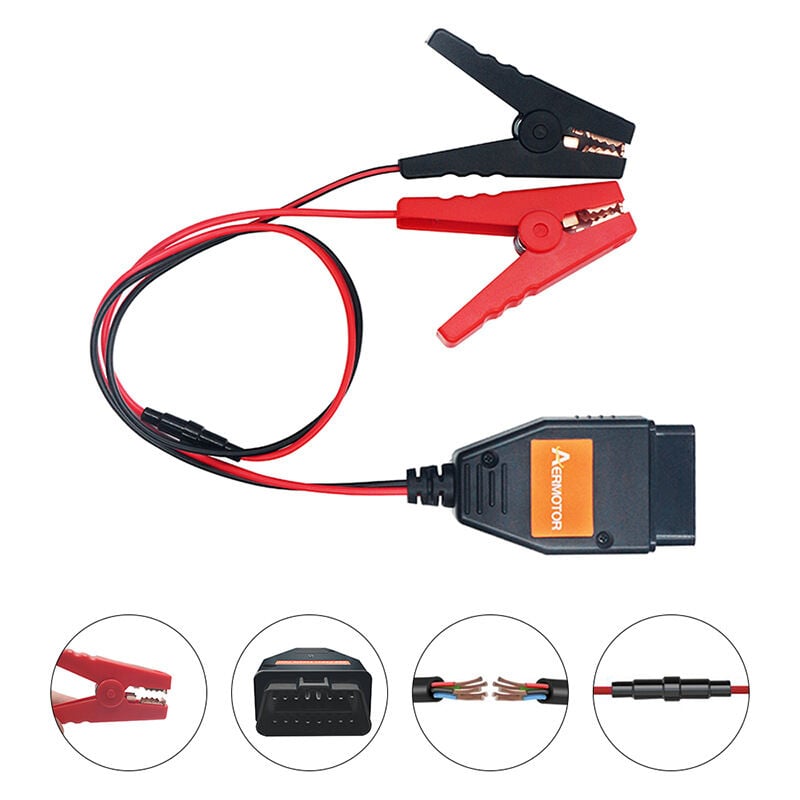 Image of Auto-OBD2-ECU-Anschluss, Notstromkabel, Speichersparbatterie, universelles Ersatzwerkzeug - Ej.life