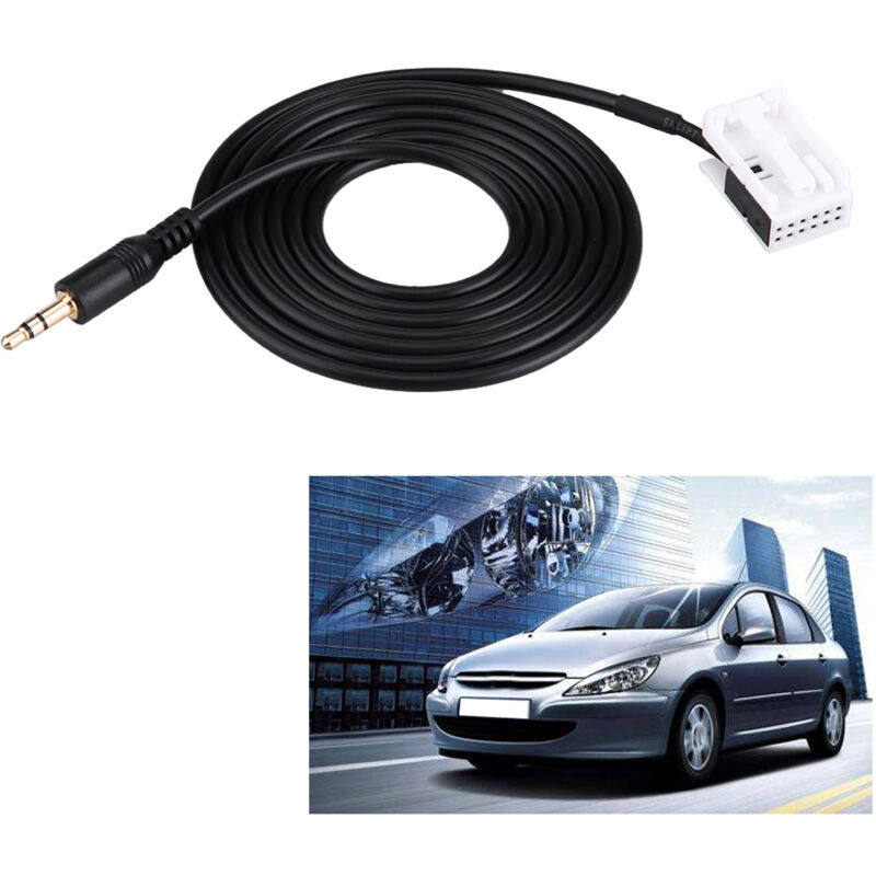 Image of Auto aux Kabel, Auto Audio aux Kabel Adapter Hilfskabel mit Funkentfernungswerkzeug für 307 308 407 C2 C5 RD4 - Ej.life