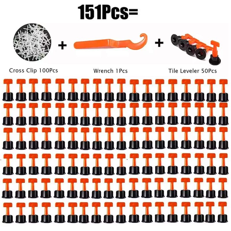 Image of Fliesen Leveler, 151pcs / set Fliesen Leveling System für diy zum Bau von Wänden - Ej.life