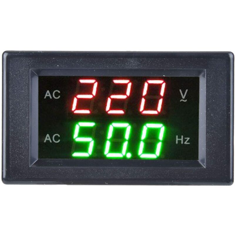 Image of Ej.life - Generator Dual Display Led, Spannung Hertz Meter für Generator Frequencemeter Digital ac Voltmeter Frequenzmesser Testwerkzeug (Schwarz)