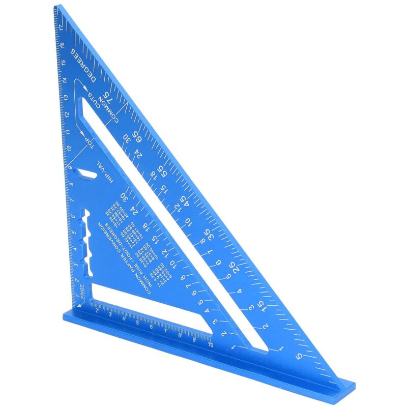 Image of Ej.life - Holzbearbeitungs-Messwerkzeuge Aluminiumlegierung Starke Härte Holzbearbeitungs-Messdreieck für Möbel (Blau)