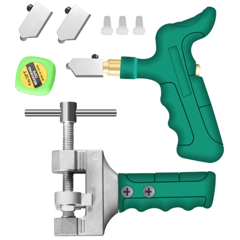 Image of Ej.life - Manuelle Glasschneider, Schneidwerkzeuge, Fliesenschneider, 9-teiliges Set, Diamant-Glasschneider, manueller Fliesenschneider-Werkzeugsatz