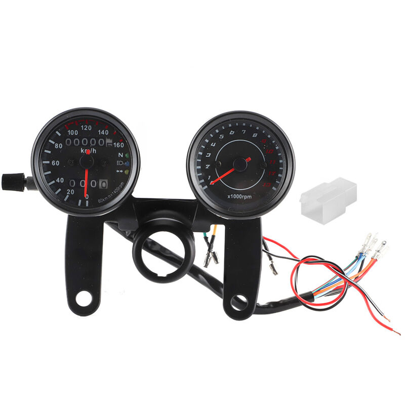 Image of Ej.life - Motorrad Instrument, Motorradinstrument, Universal Motorrad led Kilometerzähler Tachometeranzeige Tachometer 12V