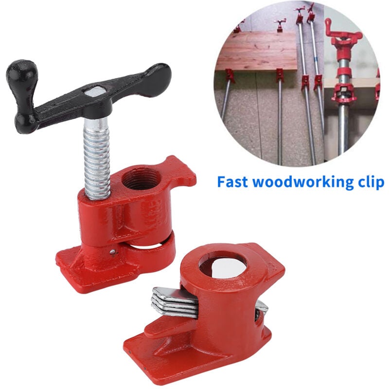 Image of Ej.life - neufday Neufdayyy Wood Pipe Clamp - Hochleistungs-Rohrschellen-Set zum Verkleben von Holz (3/4') Professionelles Holzbearbeitungswerkzeug