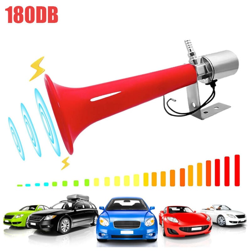 Image of Piezo 750,12V Hupe Cror,Wolf Whistle For Car,High Pitc Ser,180Db Red Horn Universal Purpose 12V 24V Prure Whistle Hupe Für Pkw Lkw Geländewagen