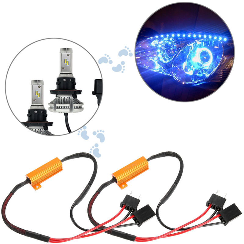 Image of Ej.life - Pour résistance 20w led h7 pour résistance de charge h7 2Pcs Voiture led Décodeurs, Résistance De Charge pour H7 Phare Anti Hyper Flash