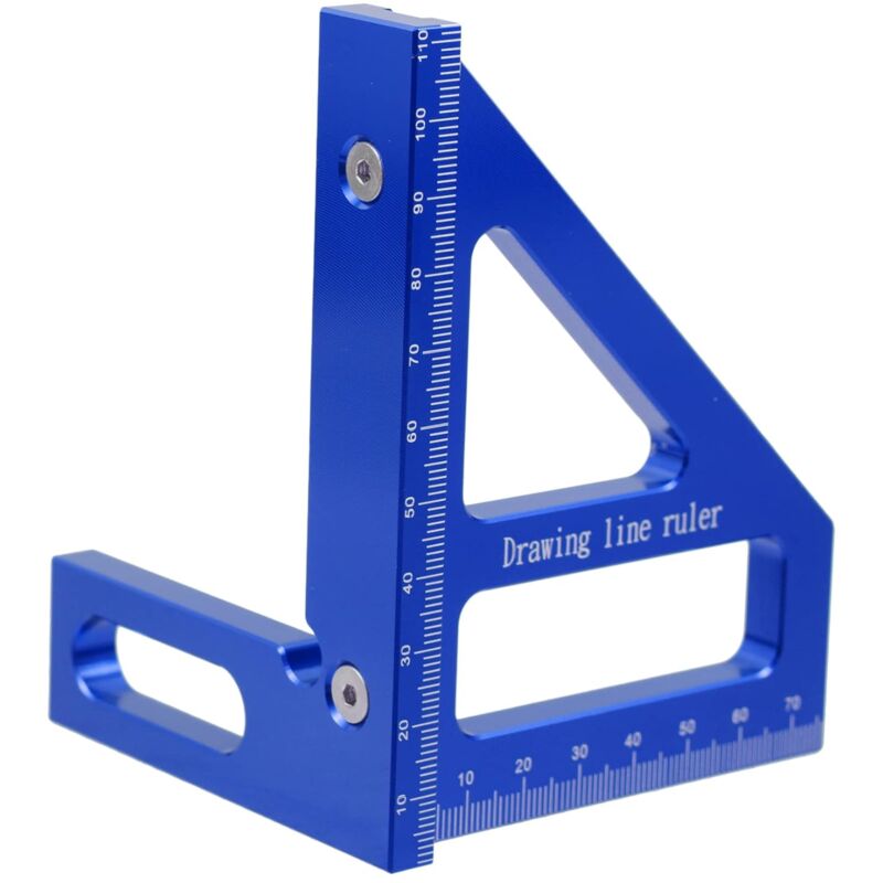 Image of Ej.Life Quadratischer Winkelmesser für die Holzbearbeitung, 3D-Mehrwinkel-Messlineal,Breite Anwendung Mit Zirkelmaterialien, 3D-Werkstücken,