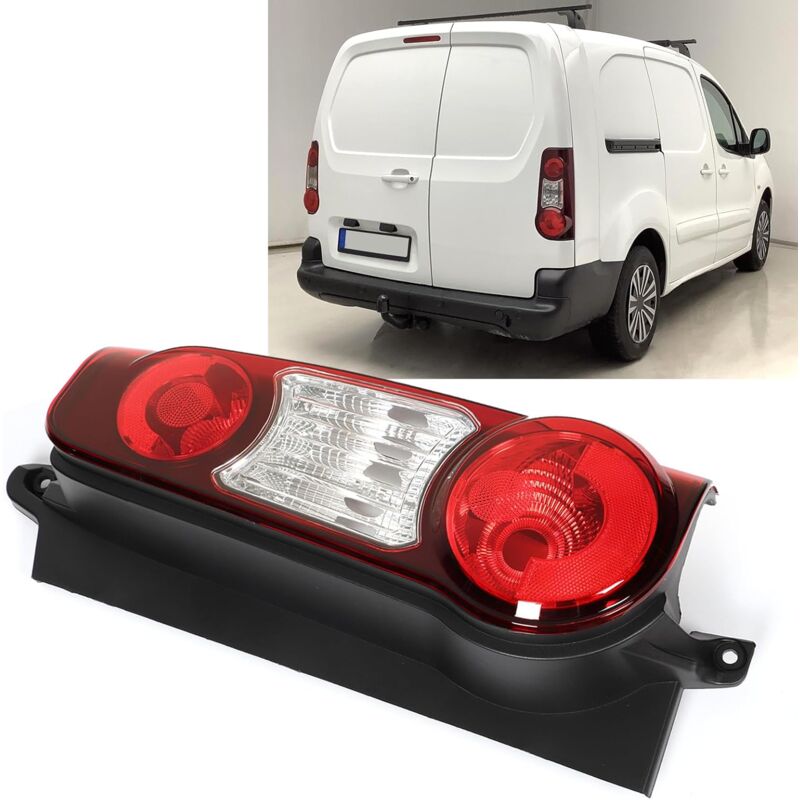 Image of Ej.life - Rechtes Rücklicht für Beifahrerseite, Hinterradbremse, Rechtes Rücklicht, Kompatibel mit Citroen Berlingo Mk2 Van 2012–2019 (Glühbirne