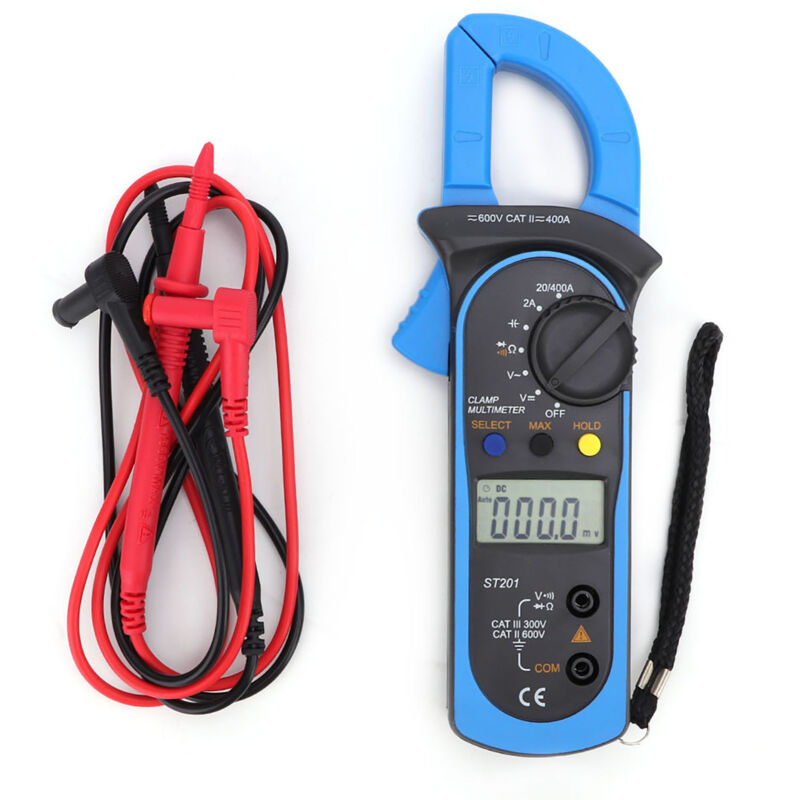 Image of Ej.life - ST201 Automatisches Digitalmultimeter dc/ac Spannungswiderstand Diode Tester Clamp Meter(Blue)