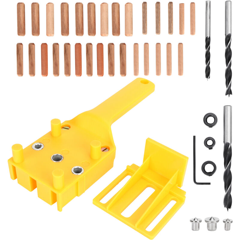 Image of Eosnow - 41 Teile/satz abs Holzbearbeitung Punch Locator Set Dübeln Tasche Loch Jig Puncher Werkzeug