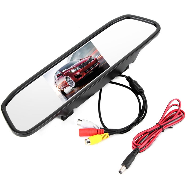 Image of 4,3-Zoll-Auto-Rückspiegelmonitor HD-TFT-LCD-Bildschirm 2-Kanal-Videoeingang - Eosnow