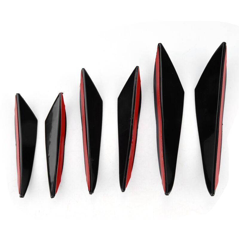 Image of Eosnow 6Pcs Gloss Black Car Front Bumper Wind Knife Trims Front Bar UniversalAuto & Motorrad: Teile, Auto-Tuning & -Styling, Innenausstattung