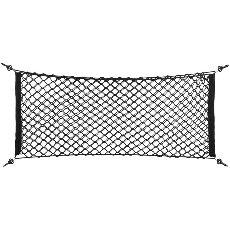 Image of 90x40cm Nylon Kunststoff Schwarz Auto Aufbewahrungstasche lkw Hecknetz Gepäck Organizer Hakentasche - Eosnow