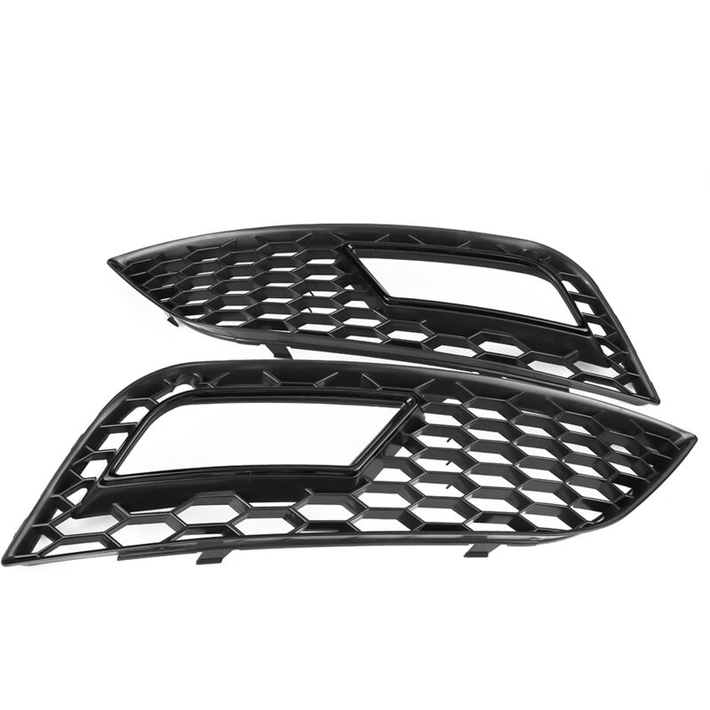 Image of Eosnow - 2 Stück für RS4 Style glänzend schwarze Frontstoßstange Nebelscheinwerfergitter für Audi A4 B8.5 2013–2016