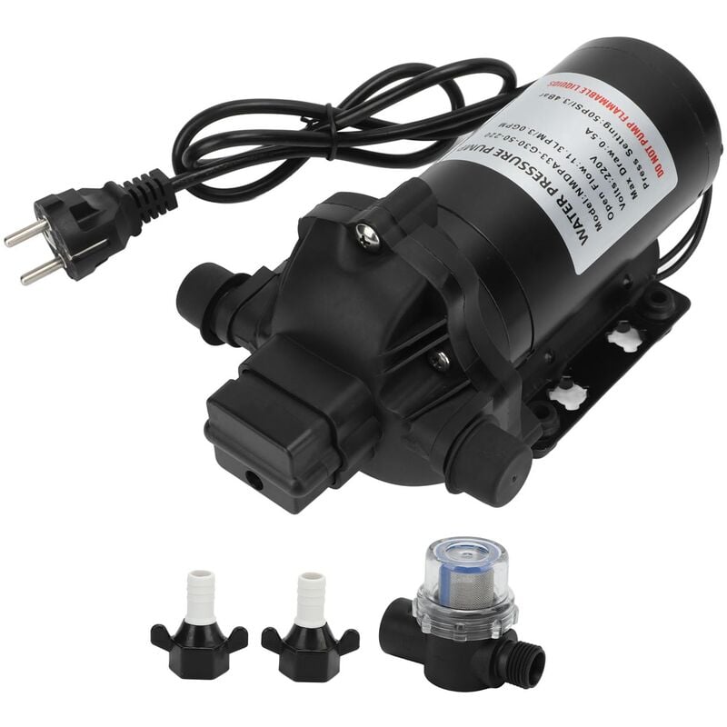 Image of Eosnow - 220 v 11,3 lpm 50 psi Wasserdruck-Membranpumpe selbstansaugend für Auto, Wohnmobil, Yacht, Wohnwagen, Marine, Boot