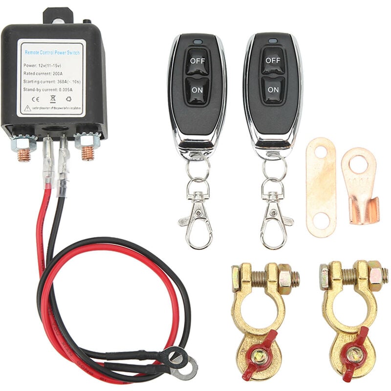 Image of Eosnow - Autobatterie-Trennschalter, Stromabschaltung, Kill-Schalter mit Fernbedienung, Kupferklemme für Automobile, 12 v, 200 a