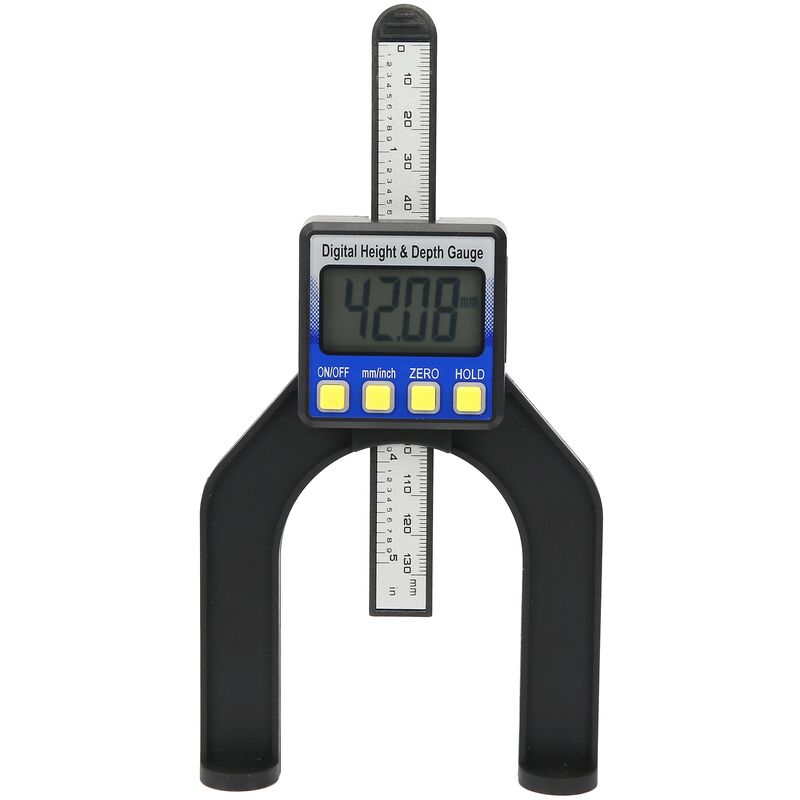 Image of Eosnow - Elektronischer Hhen- und Tiefenmesser, Digitalanzeige, Holzbearbeitungslineal, Messwerkzeug 0–80 mm