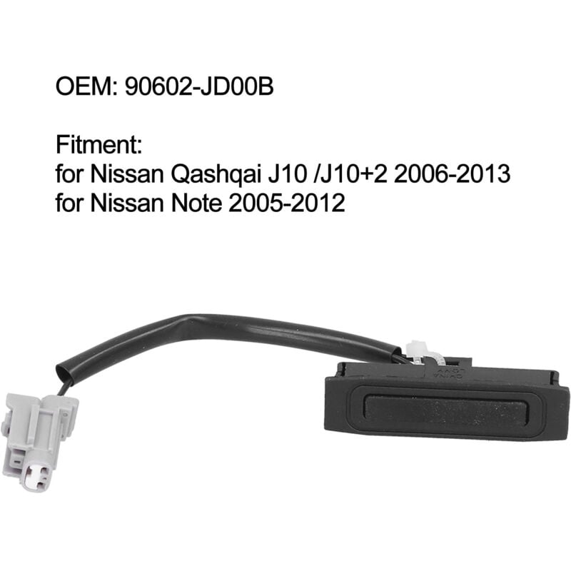 Image of Heckklappen-Entriegelungsschalter-ffner 90602-JD00B, Ersatzteil für Nissan Qashqai/Note - Eosnow