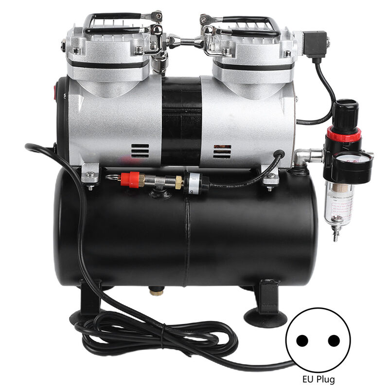 Image of Luftkompressorpumpe Airbrush Doppelzylinder-Sprühset zum LackierenEU 220V - Eosnow