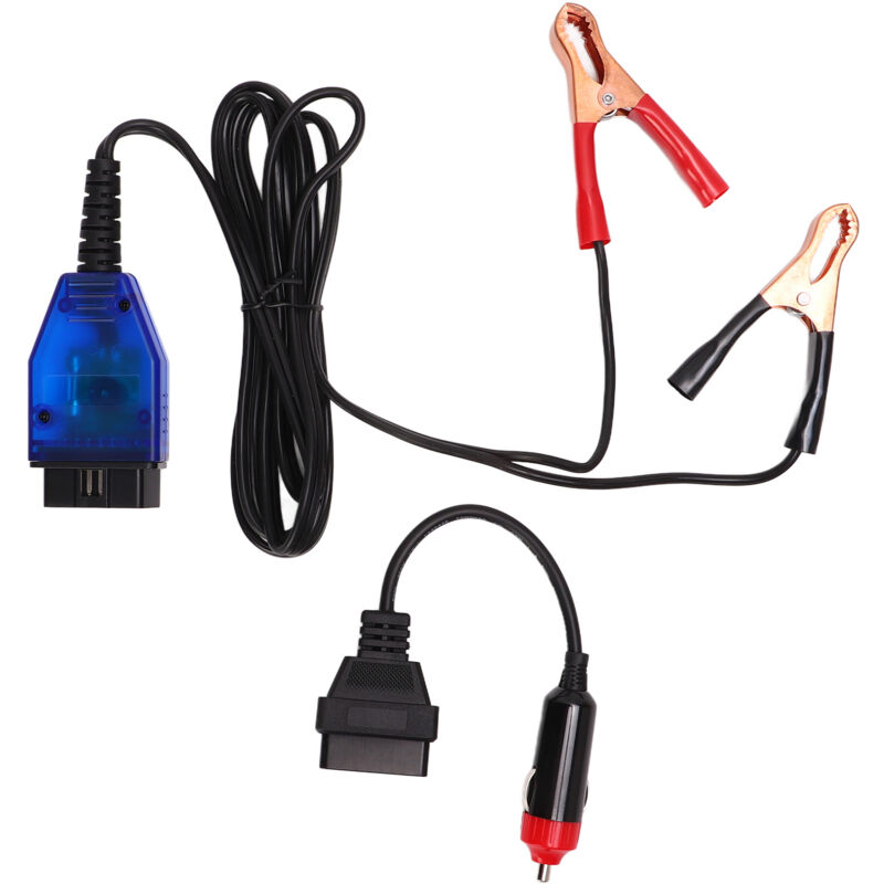 Image of OBD2-Autospeicher-Datensparer, universeller Fahrzeug-Notstromversorgungskabel-Adapter mit rot-schwarzen Clips - Eosnow