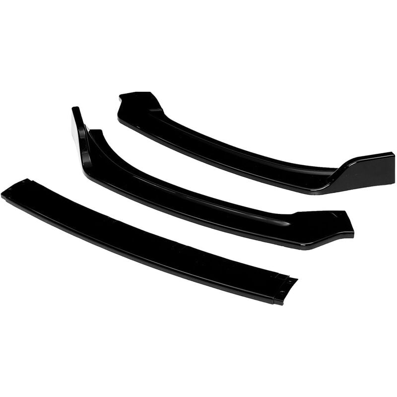 Image of Für 2016-2018 Audi A6 Sport 3pcs Glänzend Frontstoßstange Kinnspoiler Lip Splitter Hasaki