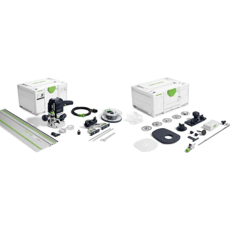 Image of Oberfräse of 1010 REBQ-FS-Set+Box, incl. Zubehör-Set zs-of 1010 m, Führungsschiene, Fräserbox, Systainer SYS3 - Festool