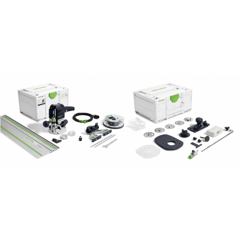 Image of Oberfräse of 1010 REBQ-FS-Set+Box, incl. Zubehör-Set zs-of 1010 m, Führungsschiene, Fräserbox, Systainer SYS3 - Festool