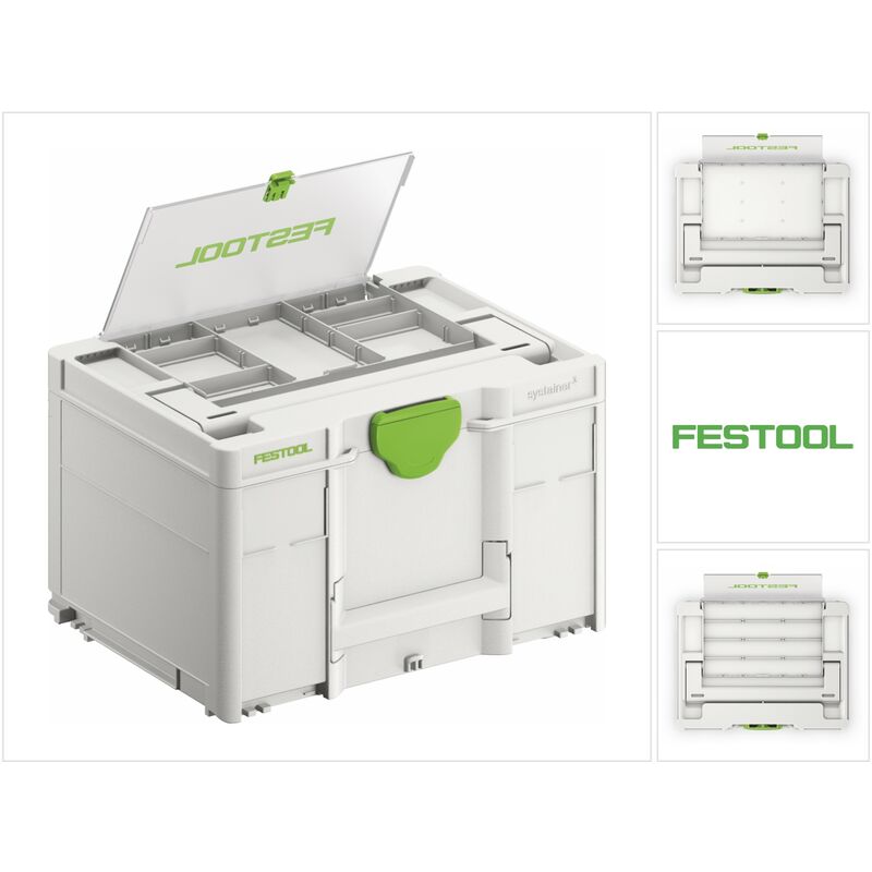 Image of Festool SYS3 DF M 237 Systainer Werkzeugkoffer mit Deckelfach ( 577348 ) 396 x 296 x 237 mm 21,4 l koppelbar