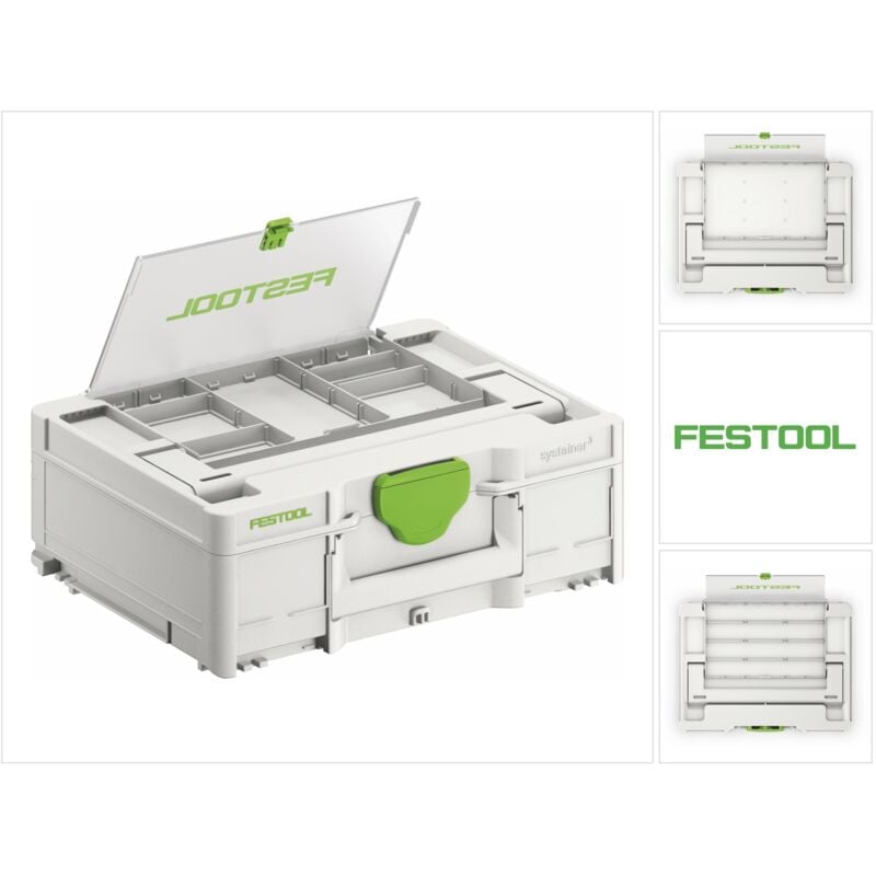 Image of SYS3 df m 137 Systainer Werkzeugkoffer mit Deckelfach ( 577346 ) 396 x 296 x 137 mm 10,4 l koppelbar - Festool