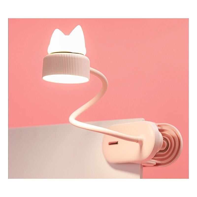 Image of Ulisem - Flexible klemmleuchte mit Nachtlicht catlight Original/Mit USB-Akku/LED-Leselicht & Leselampe für Schreibtisch, Bett, Nachttisch - Leicht,