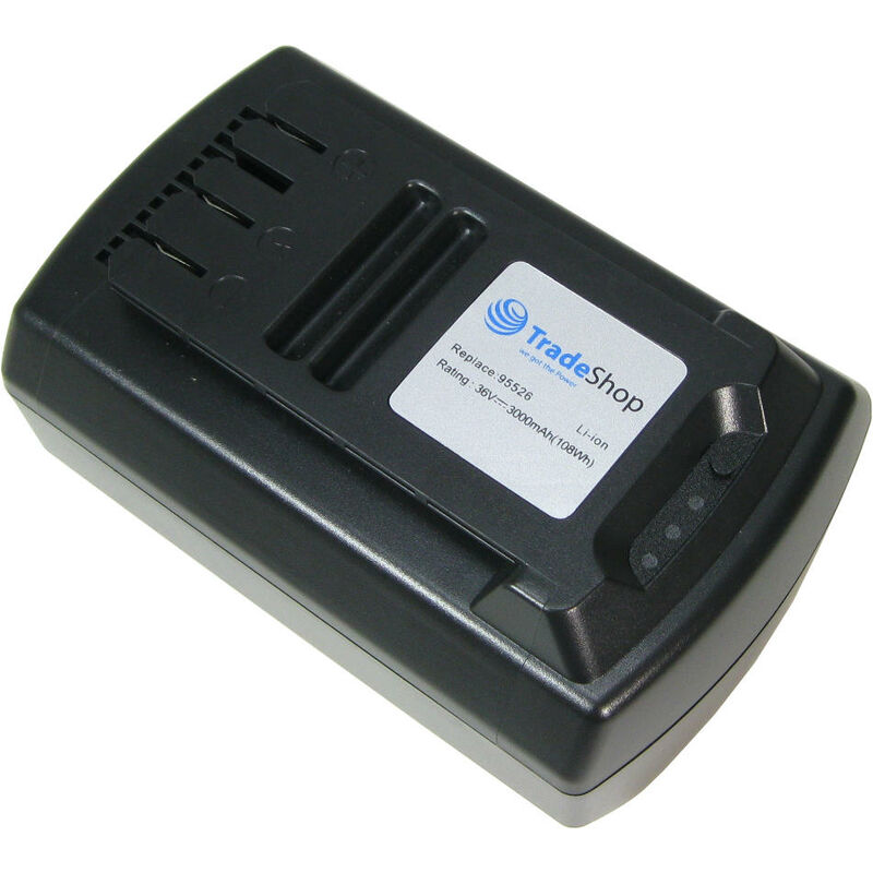 Image of Trade Shop - Hochleistungs Li-Ion Akku 36V / 3000mAh / 108Wh ersetzt Güde 95526 95543 passend für 370/36 95540 / 95650, 430/36 95545 / 95655, 300/36