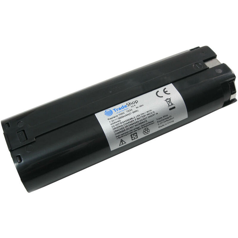 Image of Hochleistungs Werkzeug Ni-MH Akku 7,2V 3000mAh ersetzt Makita 7033 7000 7001 7002 632003-2 191679-9 6320032 1925322 6320024 1938886 1916769 1916799