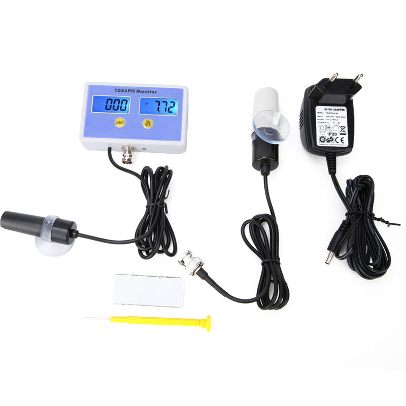 Image of Eosnow - Hochprziser tds ph 2-in-1-Monitor, Wasserqualittstester für Aquarien, PH-Tester (EU-Stecker 220 v)