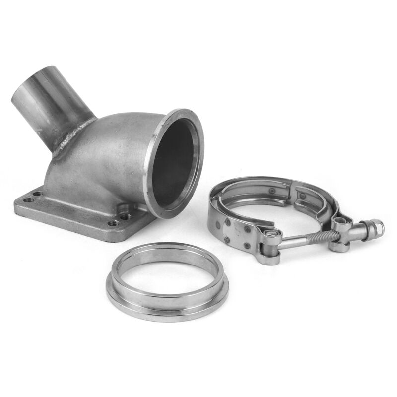 Image of 90-Grad-Turbo-Winkeladapter 2,5-Zoll-V-Band-Flansch-Wastegate-Rohrsatz für T3/T4 Turbo - Jeffergarden