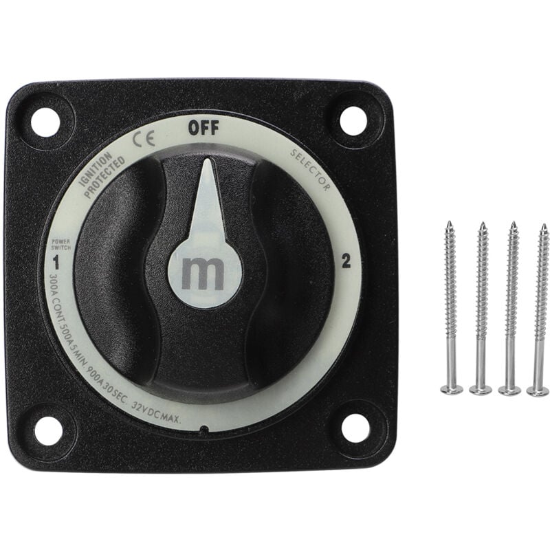 Image of 300A Batterie-Wahlschalter, robuster 3-Positionen-Marine-Batterie-Trennschalter für Wohnmobil-Boote - Jeffergarden