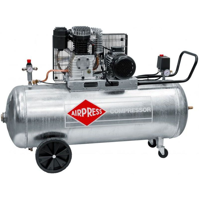 Image of Druckluft-Kompressor 4 ps 3 kW 10 bar 200 l Kessel 400 Volt ölgeschmierter Kolben-Kompressor - Airpress